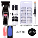 UR SUGAR 5pcs/Set  Nail Polish Gel Nail Kit 15ml Quick Building  UV Nail PolishGel Extensions Acrylic Gel Nail Art Set AExp