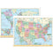 US & WORLD NOTEBOOK MAP 8-1/2 X 11-Learning Materials-JadeMoghul Inc.