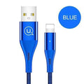 USAMS USB Cable for Lightning Cable for iPhone Cable LED light fast charging Data cable for iPhone X 8 7 7 plus 6 6s 5 SE 5s 5c