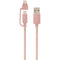 USB-A to USB-C(TM) Cable with Micro USB Adapter, 10ft (Rose Gold)
