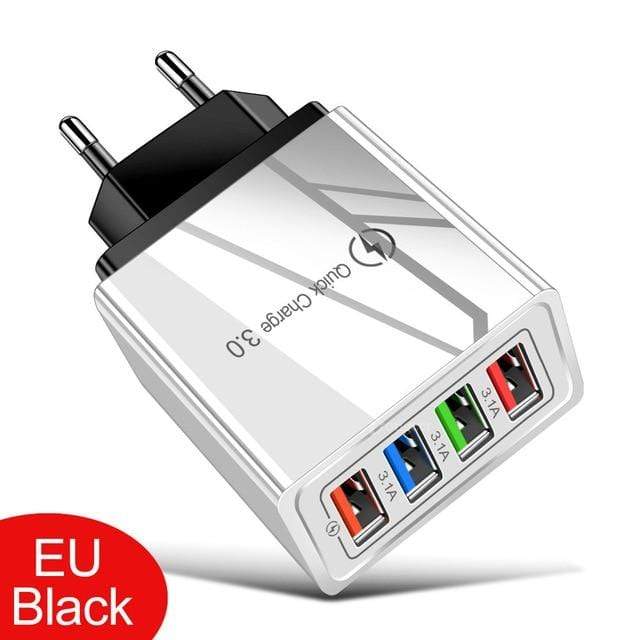 USB Charger Quick Charge 4.0 3.0 3.1A Fast Charging Power Adapter Charger For Samsung iPhone 11 7 X 4 Ports Mobile Phone Charger AExp