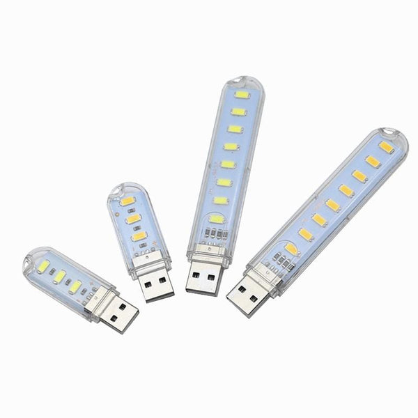 USB LED Book Lights 3LEDs 8LEDs SMD 5630 5730 LED Bulb 5V Power Input White 5000-6500K Warm White 3000-3500K USB Night light JadeMoghul Inc. 