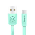 USB Type c cable, USAMS Original Data Sync Flat USB C Cable for Samsung s9 s8 USB cable 2A faster charger cable usb type c