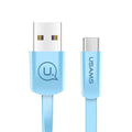 USB Type c cable, USAMS Original Data Sync Flat USB C Cable for Samsung s9 s8 USB cable 2A faster charger cable usb type c