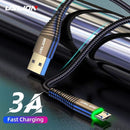 USLION 3A Micro USB Cable 0.5m/1m/2m Data Sync Fast Charging Wire For Samsung Huawei Xiaomi Note Tablet Android USB Phone Cables AExp