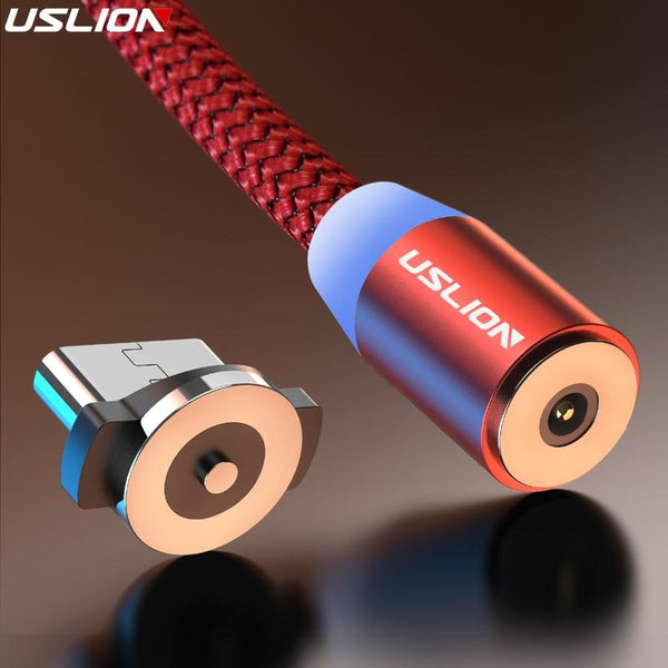 USLION 3M Magnetic Micro USB Cable For Samsung Android Mobile Phone Type-c Charging For iPhone XS XR 8 Magnet Charger Wire Cord JadeMoghul Inc. 