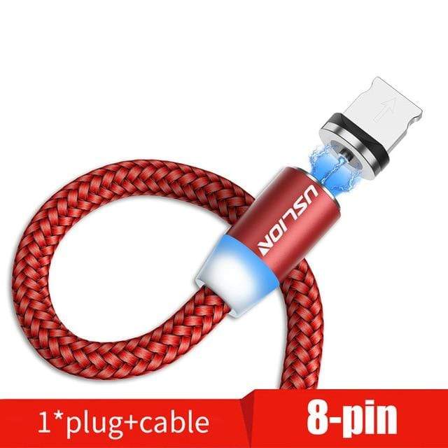 USLION 3M Magnetic Micro USB Cable For Samsung Android Mobile Phone Type-c Charging For iPhone XS XR 8 Magnet Charger Wire Cord JadeMoghul Inc. 