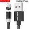 USLION LED Magnetic USB Cable Fast Charging USB Type C Phone Cable Magnet Charger Data Charge Micro USB For iPhone 11 For Xiaomi AExp