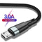 USLION Micro USB Cable 3A Fast Charging USB Data Cable Cord for Samsung Xiaomi Redmi Note 4 5 Android Microusb Fast Charge 3M 2M AExp