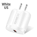 USLION Quick Charge QC 3.0 USB US EU Charger Universal Mobile Phone Charger Wall Fast Charging Adapter For iPhone Samsung Xiaomi AExp