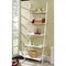 Utility Shelves Stylized Contemporary 5 Tier Ladder Shelf, White Benzara