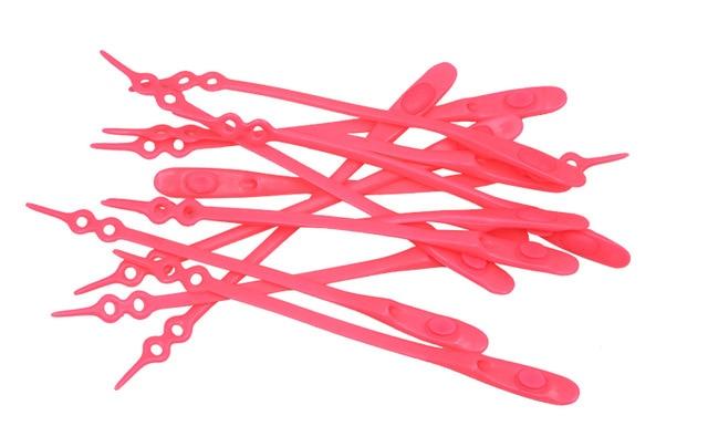 V-tie 14pcs/pack Waterproof silicone shoelace safty shoes accessories  round elastic shoelaces no tie sport shoelaces JadeMoghul Inc. 