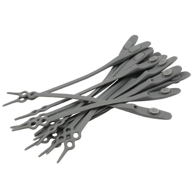 V-tie 14pcs/pack Waterproof silicone shoelace safty shoes accessories  round elastic shoelaces no tie sport shoelaces JadeMoghul Inc. 