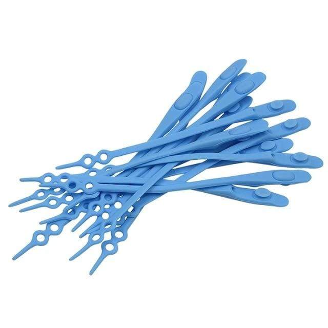 V-tie 14pcs/pack Waterproof silicone shoelace safty shoes accessories  round elastic shoelaces no tie sport shoelaces JadeMoghul Inc. 