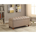 Functionally Stylish Bench, Taupe Brown