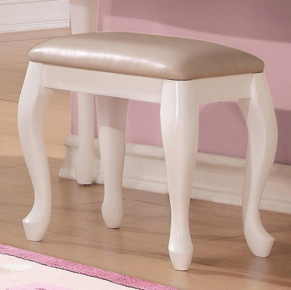 Vanity Stools and Benches Vanity Stool, White Benzara