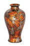 Vases Black Vase - 14'.5" X 14'.5" X 23'.5" Copper, Bronze And Pewter W/ Black Show-Through Ceramic Foiled & Lacquered Ceramic Floor Vase HomeRoots