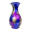 Vases Blue Vase - 6'.25" X 6'.25" X 12'.75" Blue, Yellow, Purple Ceramic Foiled & Lacquered Trumpet Vase HomeRoots