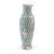 Vases Blue Vase - 6.3" X 6.3" X 17.3" Distressed Blue Ceramic Vase With Jewel-Like Shapes HomeRoots