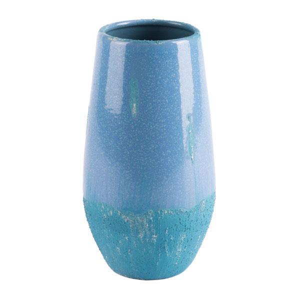 Vases Blue Vase - 6.5" X 6.5" X 12" Small Gorgeous Blue Vase HomeRoots