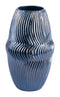 Vases Blue Vase - 7.5" x 7.5" x 12.8" Blue, Ceramic, Large Vase HomeRoots