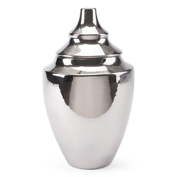 Vases Cheap Vases - 8.7" x 8.7" x 14.6" Silver, Ceramic, Medium Vase HomeRoots