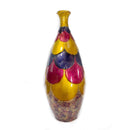 Vases Cheap Vases - 8" X 8" X 22" Amber, Pink, Purple Ceramic Foiled & Lacquered Scalloped Bottle Vase HomeRoots