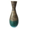 Vases Decorative Vases - 10'.25" X 10'.25" X 27'.5" Distressed Aqua Bamboo Spun Bamboo Floor Vase HomeRoots