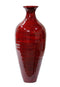 Vases Decorative Vases - 10" X 10" X 24" Red Lacquer Bamboo Spun Bamboo Vase HomeRoots