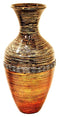 Vases Decorative Vases - 12" X 12" X 25" Brown And Gold Bamboo Spun Bamboo Floor Vase HomeRoots