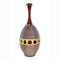 Vases Decorative Vases - 9'.75" X 9'.75" X 24'.5" Copper, Red and Gold Bamboo, Metal Spun Bamboo Vase with a Band HomeRoots
