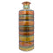 Vases Flower Vase - 6'.25" X 6'.25" X 18" Orange, Green, Amber, Brown Ceramic Lacquered Striped Small Cylinder Vase HomeRoots