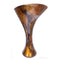 Vases Flower Vase - 8'.25" X 4'.5" X 12'.25" Copper, Brown, Amber Ceramic Foiled & Lacquered Trumpet Vase HomeRoots