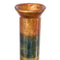 Vases Flower Vase - 8'.25" X 8'.25" X 16'.5" Orange, Green, Amber, Brown Ceramic Lacquered Striped Tubed Bud Vase HomeRoots