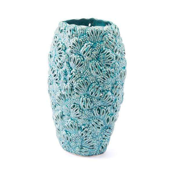 Vases Flower Vase - 8.3" X 6.1" X 13" Small Stunning Teal Vase HomeRoots