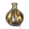 Vases Flower Vase - 8'.75" X 8'.75" X 10" Amber, Brown, Bronze Ceramic Foiled & Lacquered Gourd Vase HomeRoots