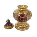 Vases Flower Vase - 8" X 8" X 12'.25" Brown, Amber, Burgundy, Green Ceramic Foiled & Lacquered Urn Vase HomeRoots
