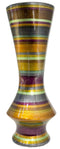 Vases Gold Vase - 10" X 10" X 24" Eggplant, Bronze, Gold, Green, Copper And Pewter Ceramic Floor Vase HomeRoots