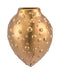 Vases Gold Vase - 2.8" x 6.1" x 8.1" Matte Gold, Stoneware, Puntos Wall Vase HomeRoots