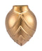 Vases Gold Vase - 2.8" x 6.1" x 8.1" Matte Gold, Stoneware, Rayas Wall Vase HomeRoots
