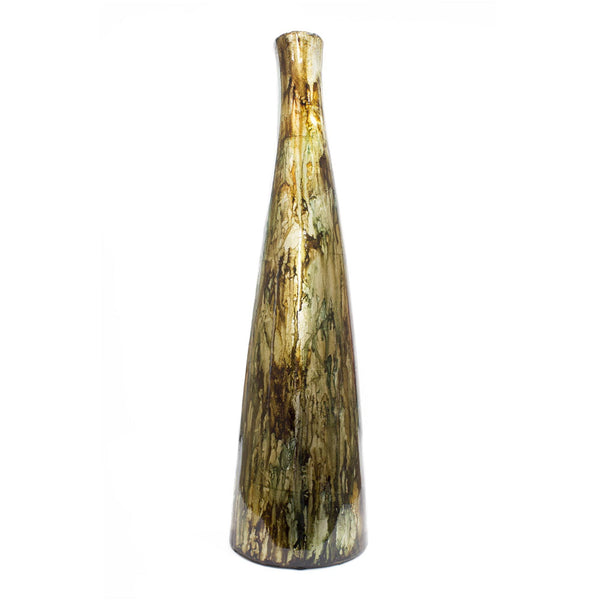 Vases Gold Vase - 5'.5" X 5'.5" X 20'.2" Copper, Red and Gold Ceramic Floor Vase HomeRoots