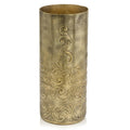 Vases Gold Vase - 5" x 5" x 12.5" Gold/Small - Cylinder Vase HomeRoots