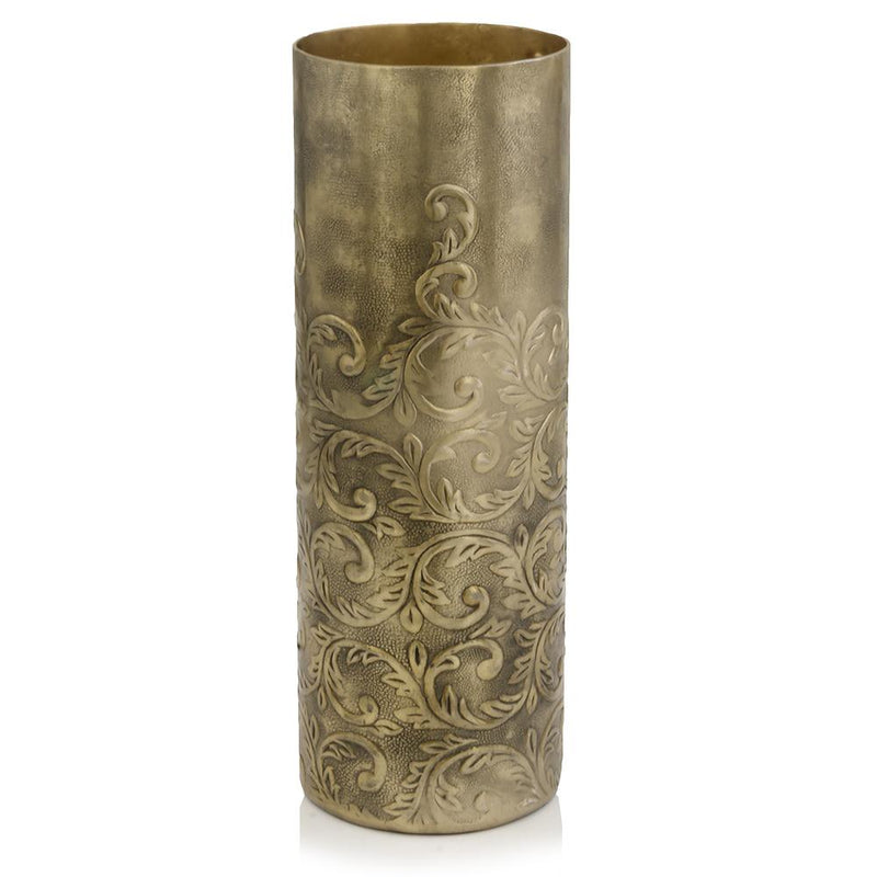 Vases Gold Vase - 5" x 5" x 15" Gold/Large - Cylinder Vase HomeRoots