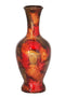 Vases Gold Vase - 8'.25" X 8'.25" X 20" Copper, Red And Gold Ceramic Foiled & Lacquered Ceramic Vase HomeRoots