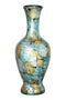 Vases Gold Vase - 8'.25" X 8'.25" X 20" Mint And Gold W/ Black Show-Through Ceramic Foiled & Lacquered Ceramic Vase HomeRoots
