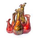 Vases Gold Vase - 9'.75" X 9'.75" X 13'.5" Copper, Red, Gold Ceramic Foiled & Lacquered Bud Vase HomeRoots