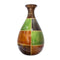 Vases Gold Vase - 9" X 6'.25" X 18'.5" Brown, Green, Copper, Gold Ceramic Lacquered Modern Vase HomeRoots