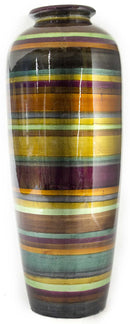 Vases Gold Vase - 9" X 9" X 24" Eggplant, Bronze, Gold, Green, Copper And Pewter Ceramic Water Jug Floor Vase HomeRoots
