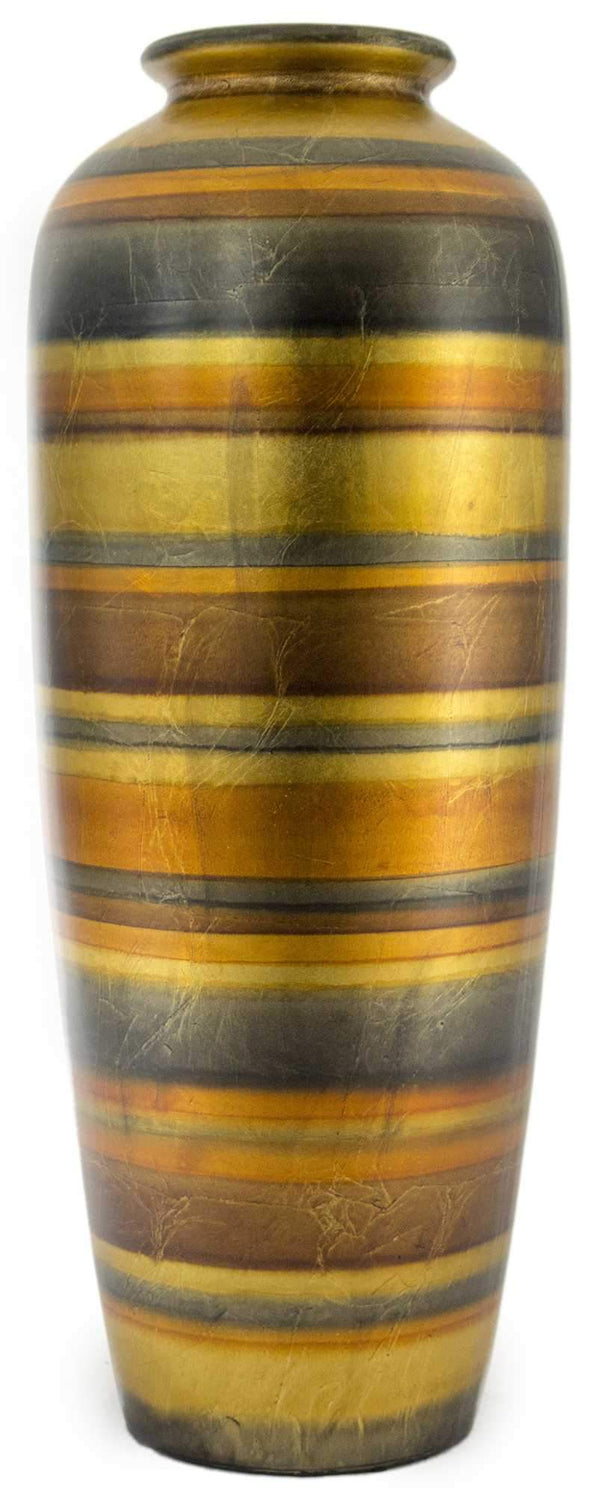 Vases Gold Vase - 9" X 9" X 24" Gold. Copper, Bronze And Pewter Ceramic Water Jug Floor Vase HomeRoots