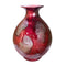 Vases Large Floor Vase - 14'.5" X 14'.5" X 19" Red Ceramic Foiled & Lacquered Round Water Jar Vase HomeRoots